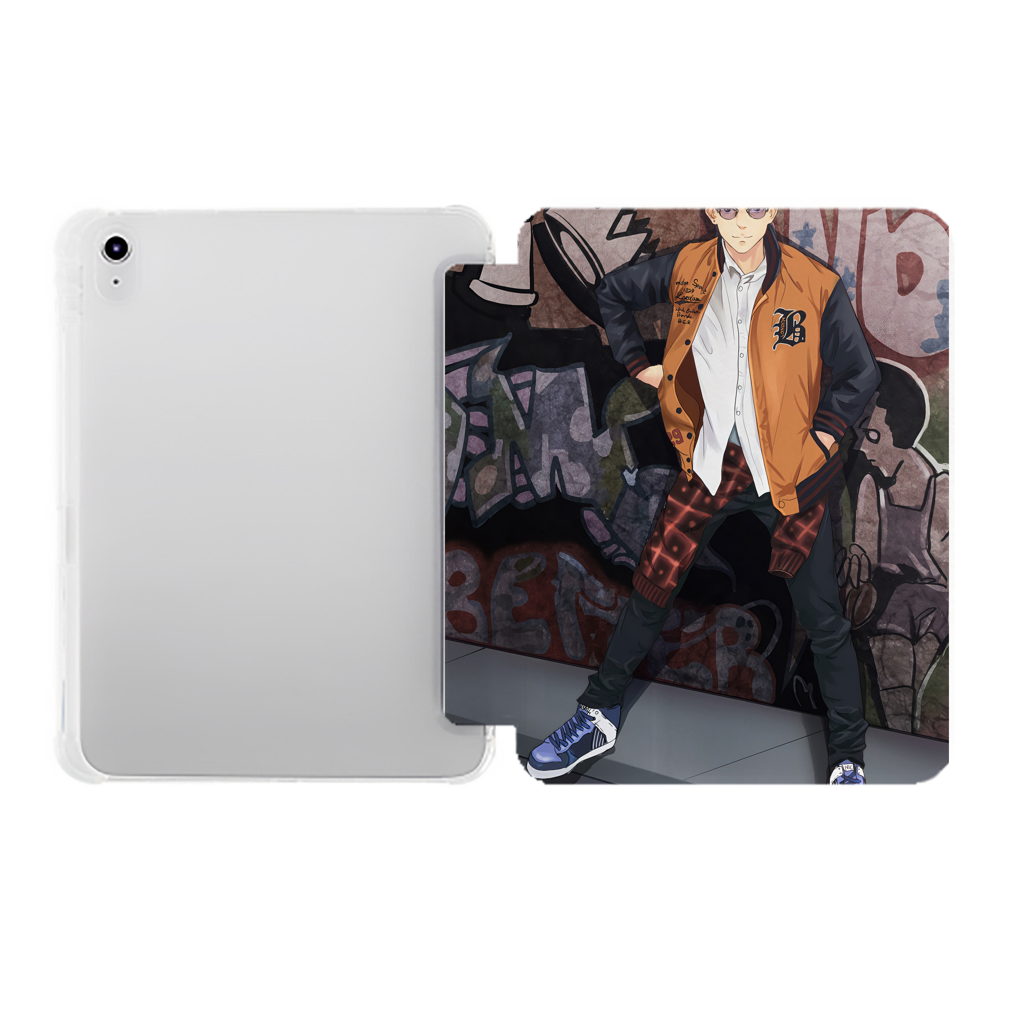（画像用） SLAM DUNK／スラムダンク IPad ケース ペン収納付き 三つ折りスタンド PUレザー×シリコン 対応機種9.5/10.5/10.9インチ